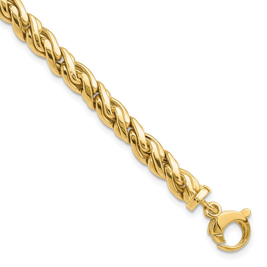 Polished Fancy Twist Bracelet 8"