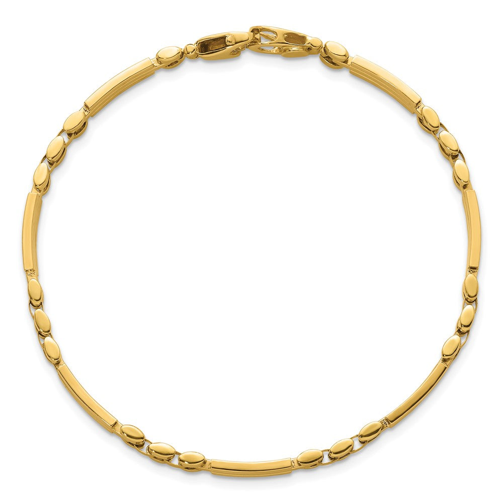 Polished and Brushed Fancy Multi Link Bracelet 8" - 5mm