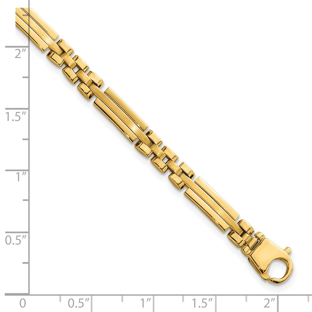 Polished and Brushed Fancy Multi Link Bracelet 8" - 5mm