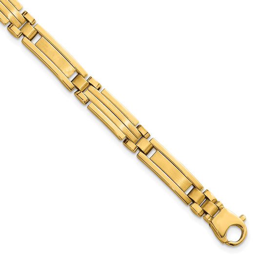 Polished and Brushed Fancy Multi Link Bracelet 8.25" - 6.7mm