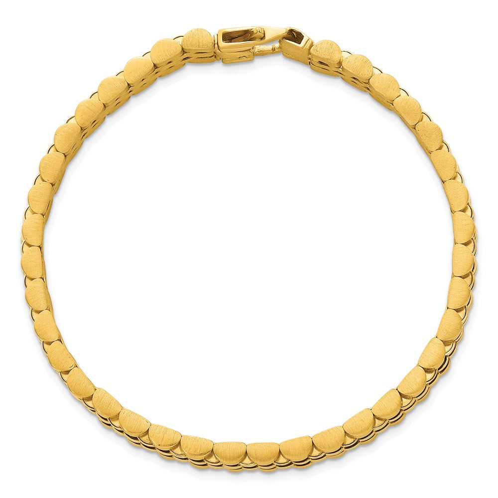 Brushed and Polished Fancy Link 10mm Men's Bracelet 8.5"