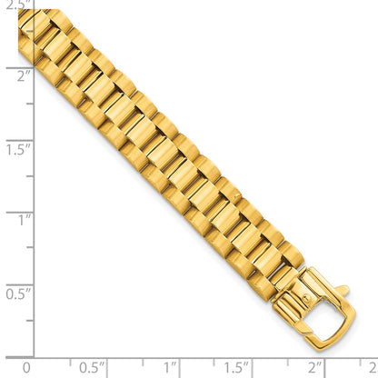 Brushed and Polished Link 10.25mm Men's Bracelet 8.5"