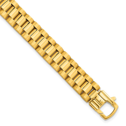 Brushed and Polished Link 10.25mm Men's Bracelet 8.5"