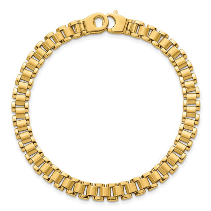 Polished and Brushed Fancy Link Bracelet 8" - 6.23mm