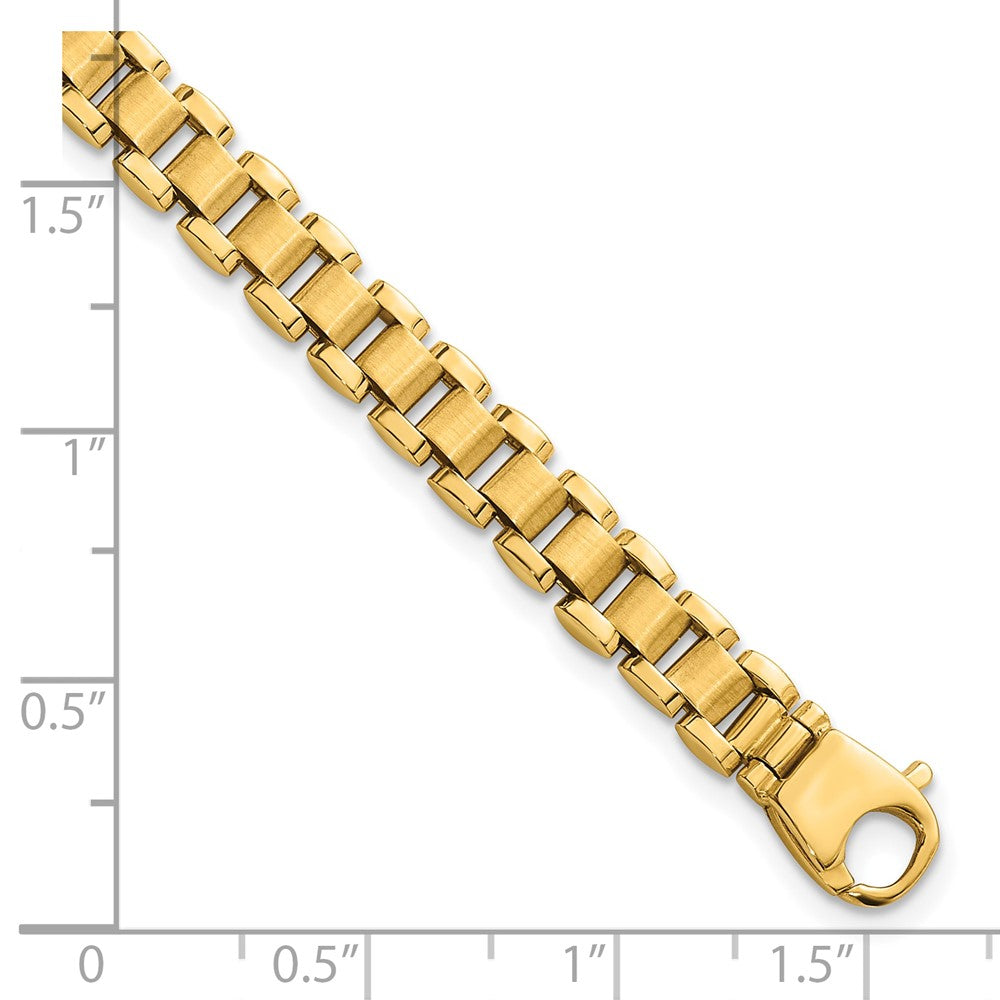 Polished and Brushed Fancy Link Bracelet 8" - 6.23mm