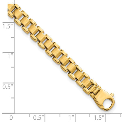 Polished and Brushed Fancy Link Bracelet 8" - 6.23mm