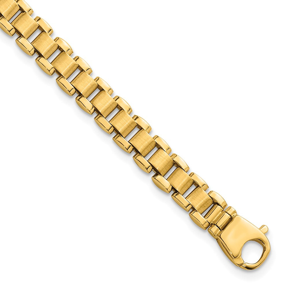 Polished and Brushed Fancy Link Bracelet 8" - 6.23mm