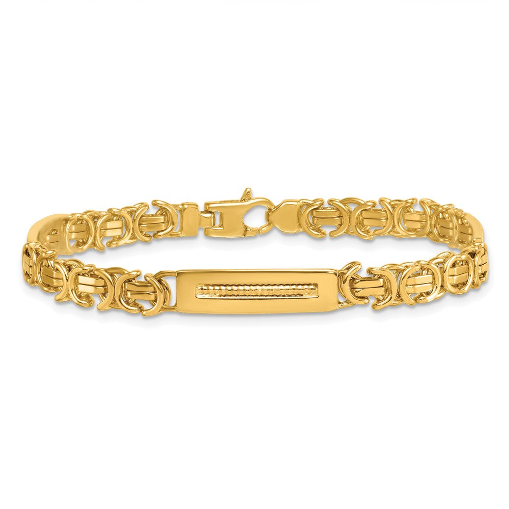 Polished Fancy Link and Bars Men's Bracelet 8"
