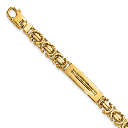 Polished Fancy Link and Bars Men's Bracelet 8"