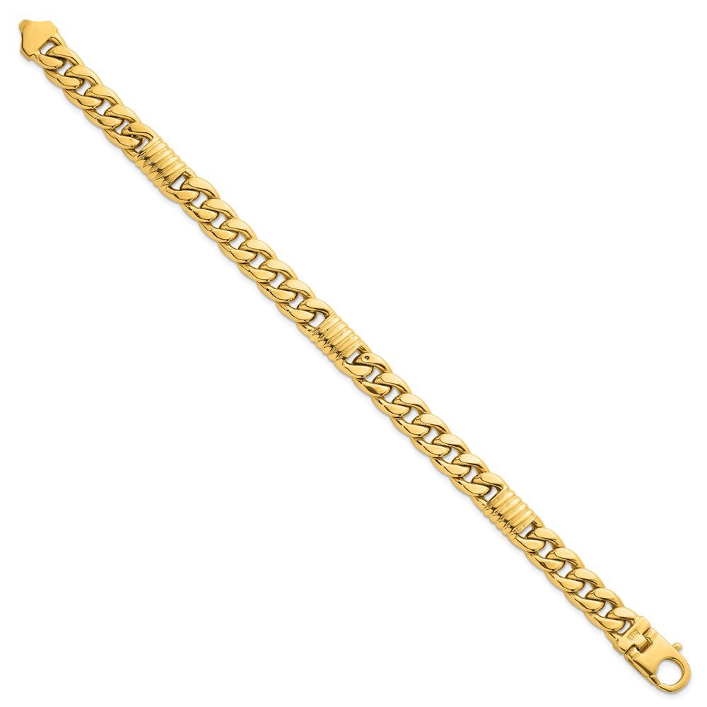 Polished Fancy Curb Chain 8.75mm Men's Bracelet 8.5"
