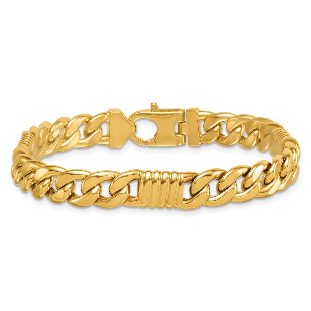 Polished Fancy Curb Chain 8.75mm Men's Bracelet 8.5"