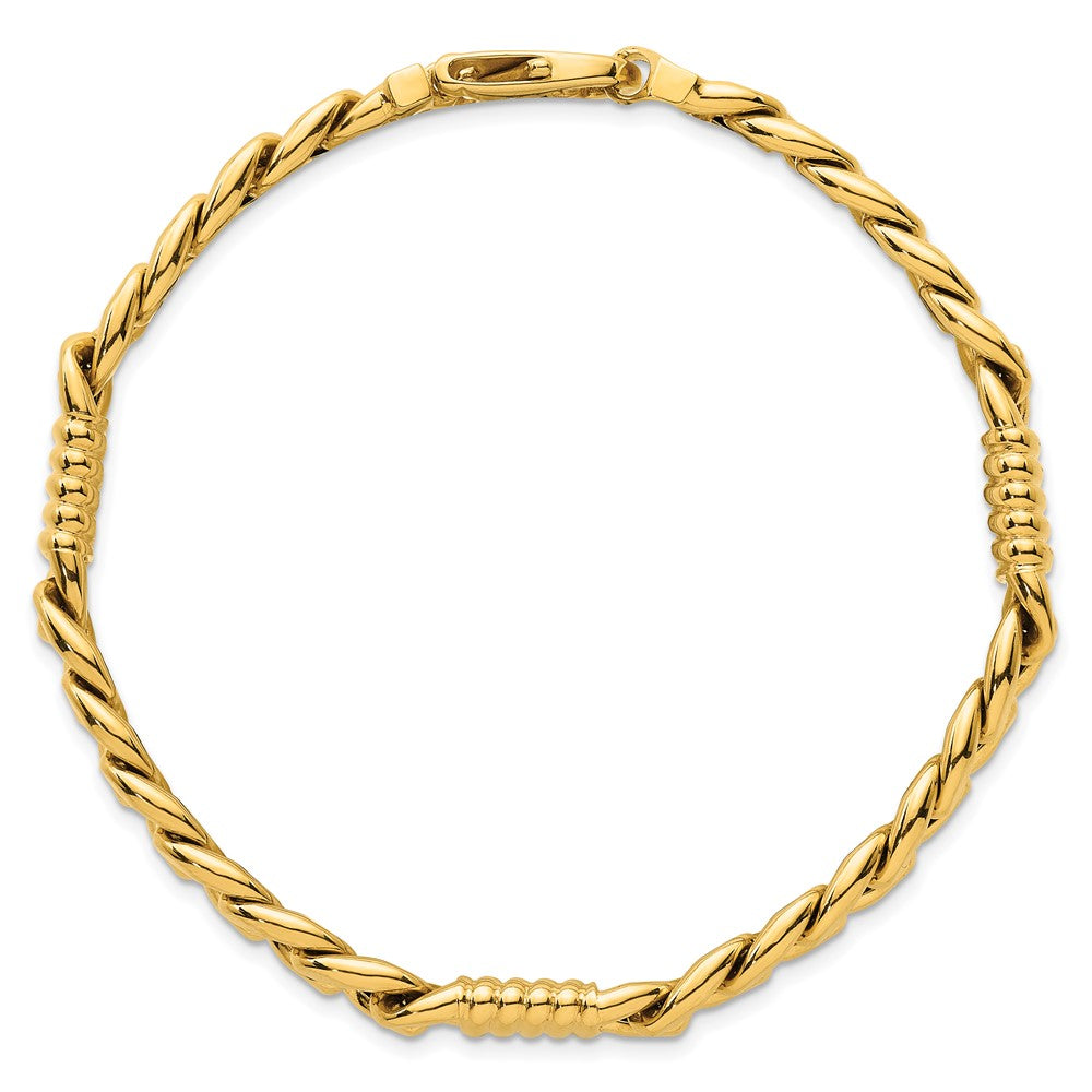 Polished Fancy Curb Chain 8.75mm Men's Bracelet 8.5"