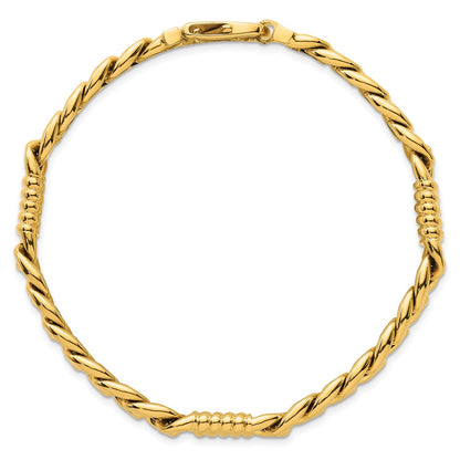 Polished Fancy Curb Chain 8.75mm Men's Bracelet 8.5"