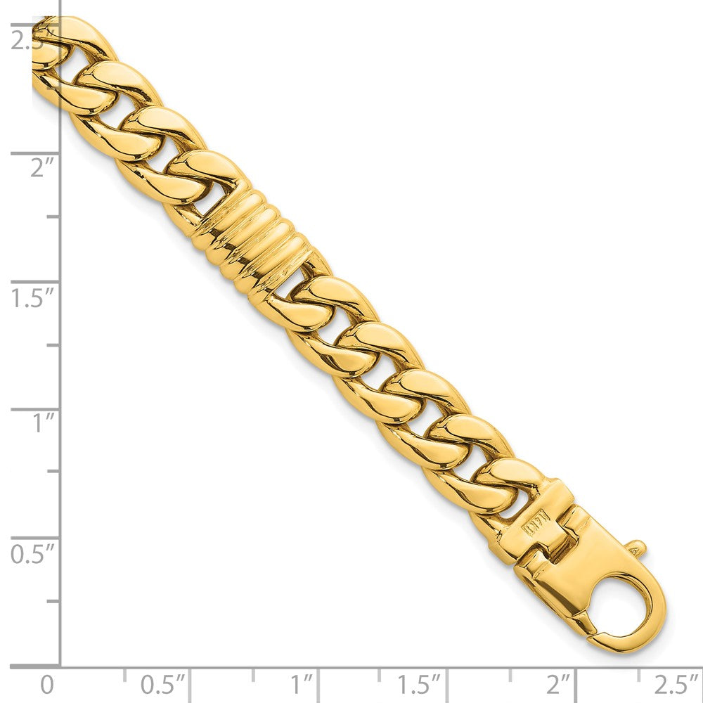 Polished Fancy Curb Chain 8.75mm Men's Bracelet 8.5"
