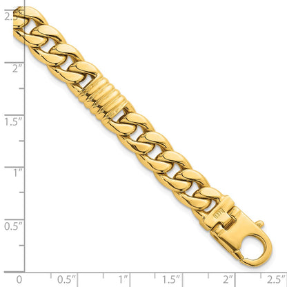 Polished Fancy Curb Chain 8.75mm Men's Bracelet 8.5"