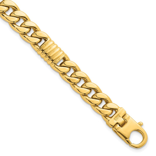 Polished Fancy Curb Chain 8.75mm Men's Bracelet 8.5"