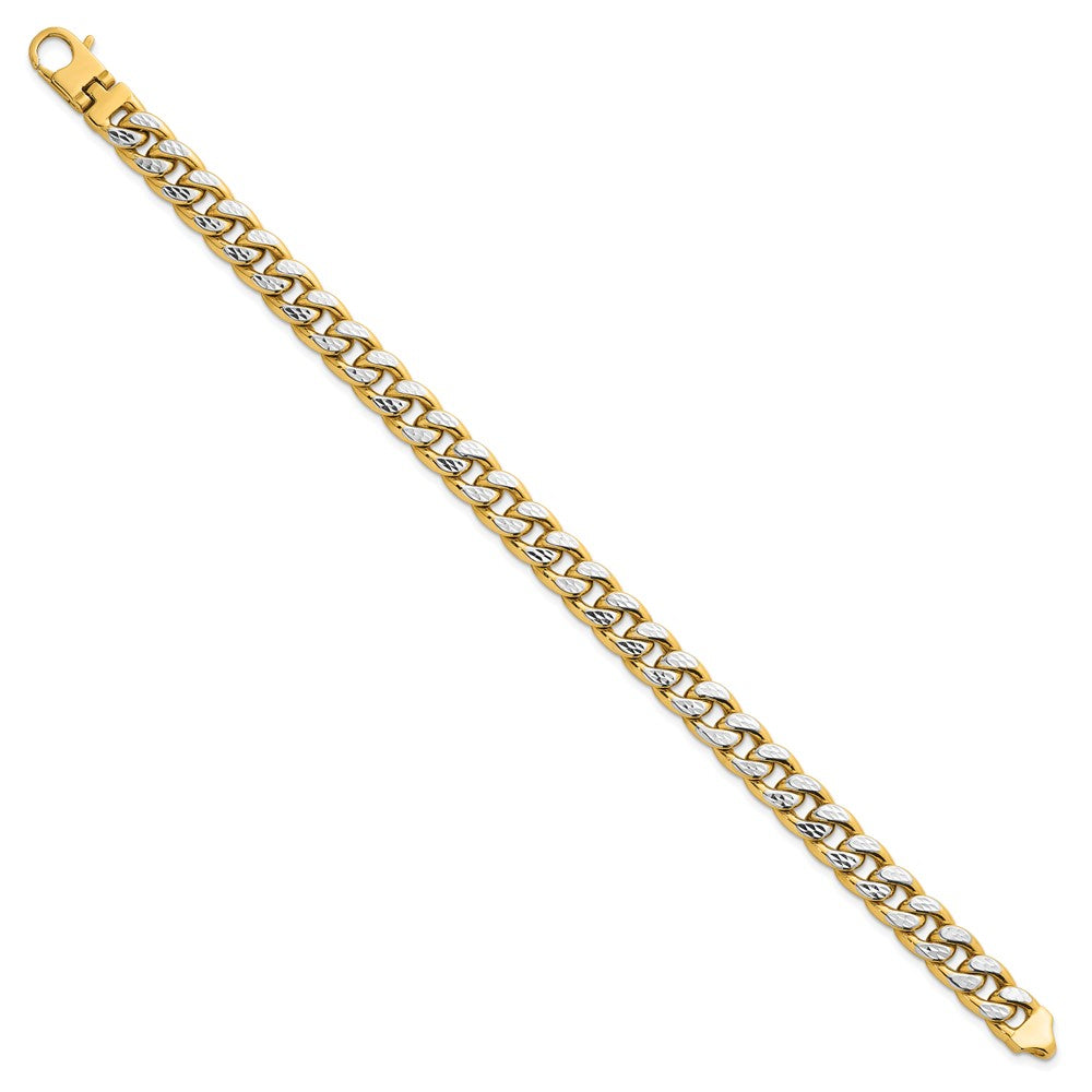 Pave Flat Curb Chain 8.5mm Men's Bracelet 8.5"