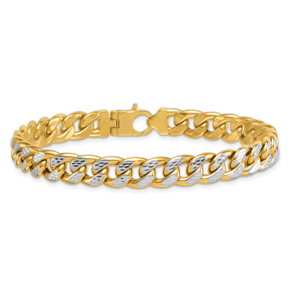 Pave Flat Curb Chain 8.5mm Men's Bracelet 8.5"