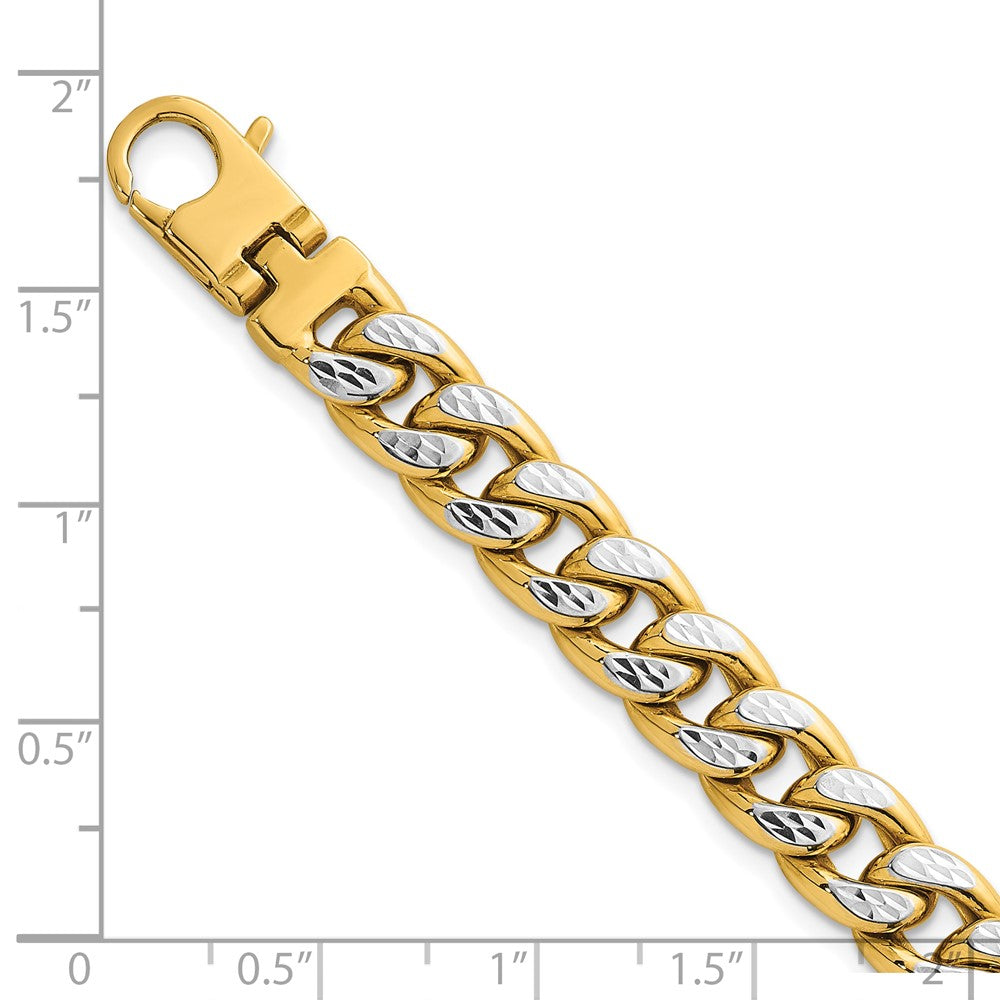 Pave Flat Curb Chain 8.5mm Men's Bracelet 8.5"