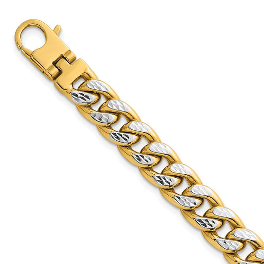 Pave Flat Curb Chain 8.5mm Men's Bracelet 8.5"