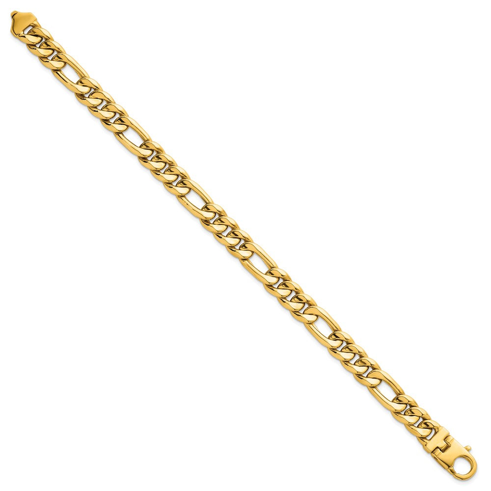 Polished Flat Figaro Chain 8.75mm Men's Bracelet 8.5"