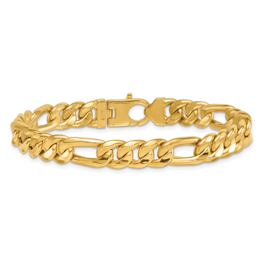 Polished Flat Figaro Chain 8.75mm Men's Bracelet 8.5"