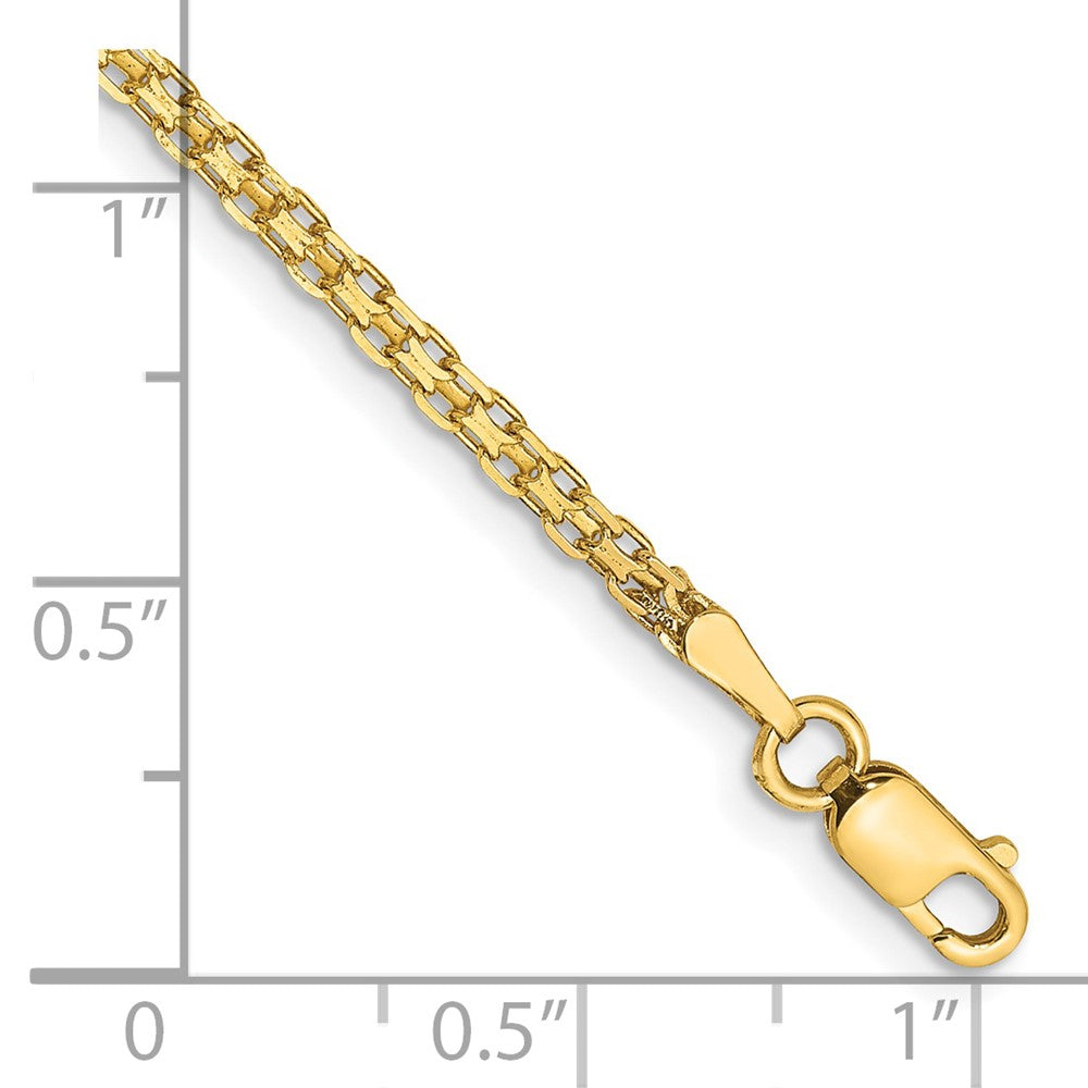 1.8mm Lightweight Flat Bismark Chain Anklet