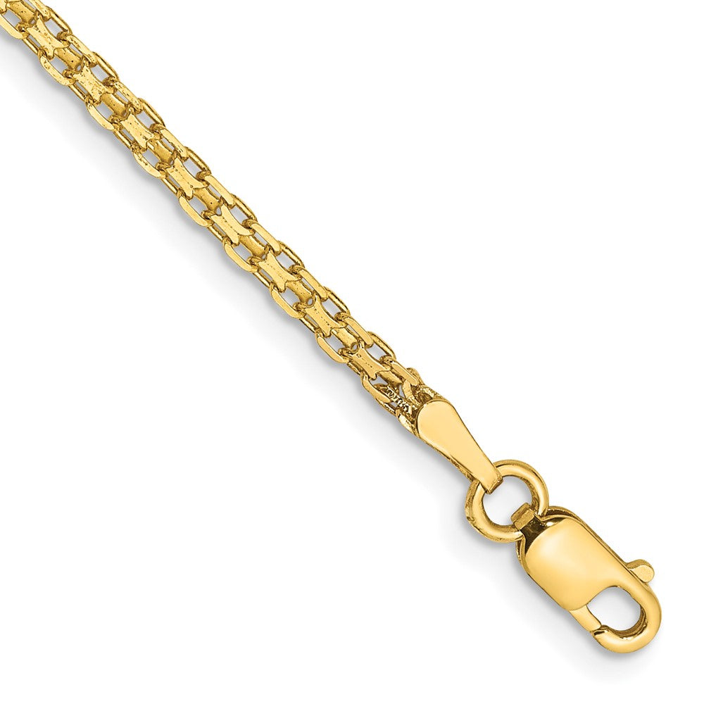 1.8mm Lightweight Flat Bismark Chain Anklet