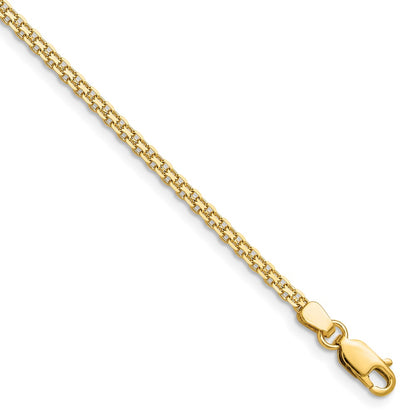 2.2mm Lightweight Flat Bismark Chain Anklet