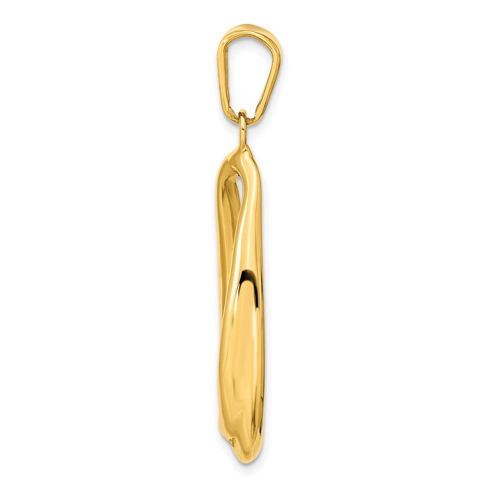 Polished Hollow Oval Pendant