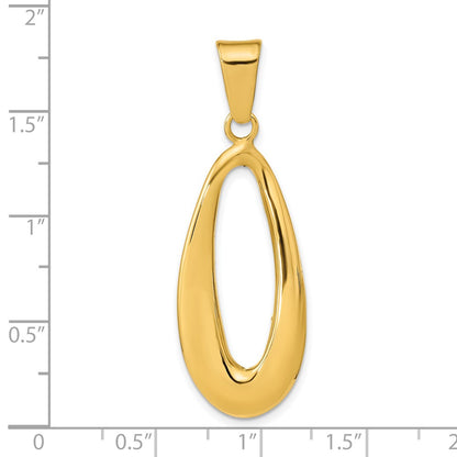 Polished Hollow Oval Pendant