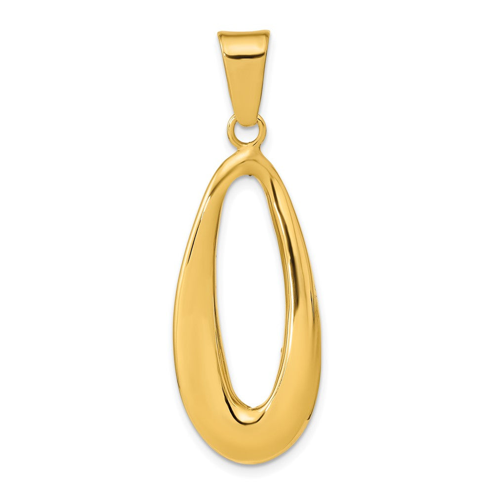 Polished Hollow Oval Pendant