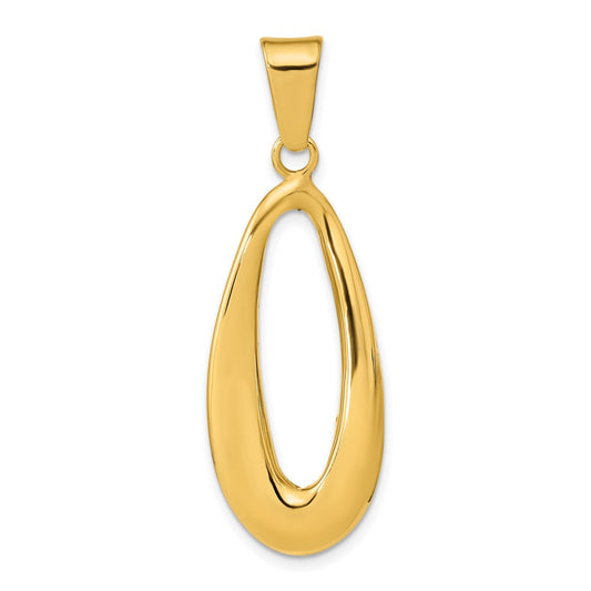 Polished Hollow Oval Pendant