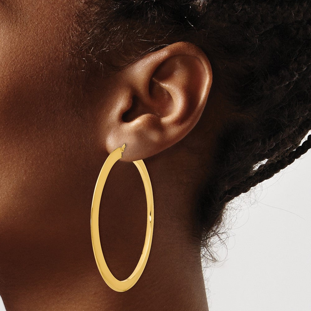 Polished Hoop Earrings - 53mm
