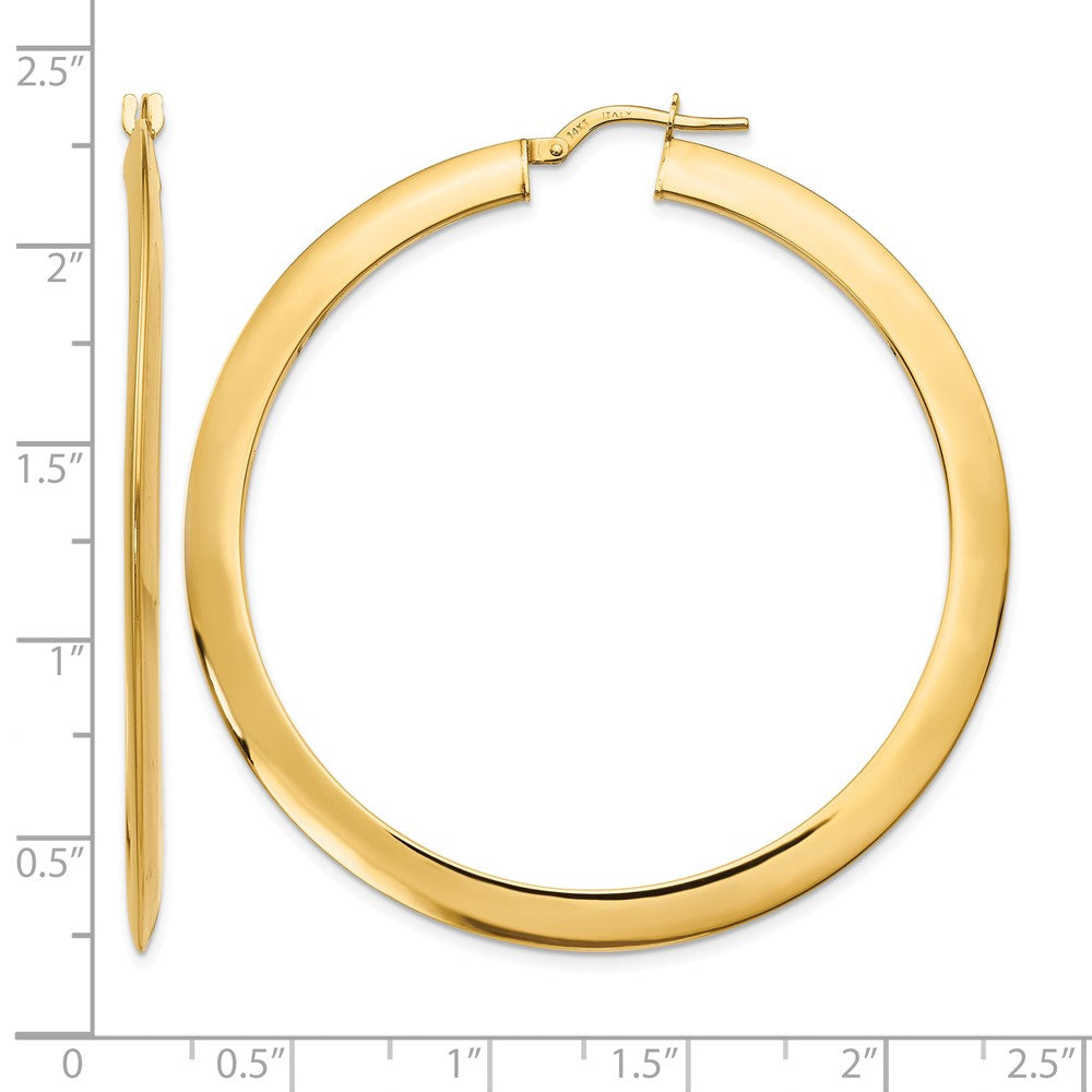 Polished Hoop Earrings - 53mm