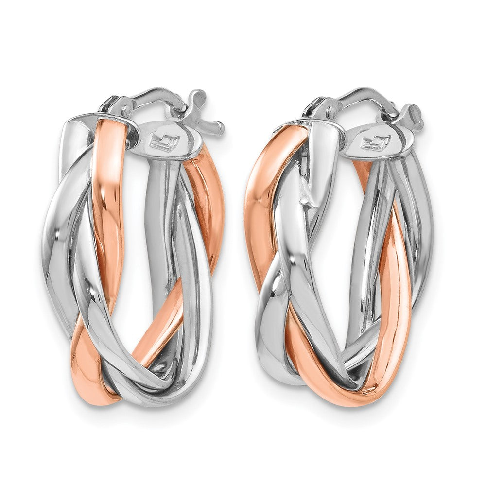 Polished Braided Hoop Earrings