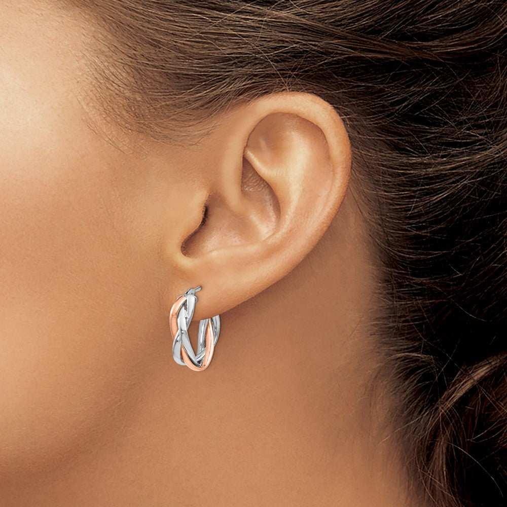 Polished Braided Hoop Earrings