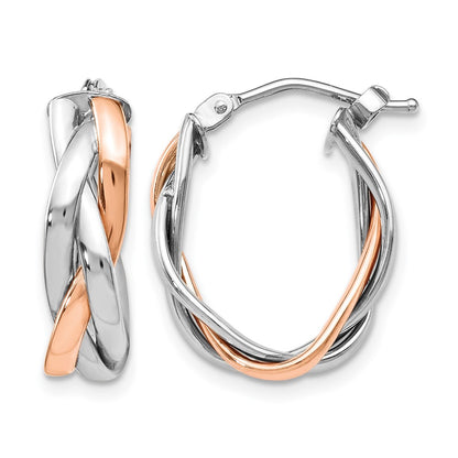 Polished Braided Hoop Earrings