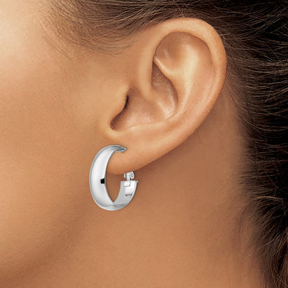 Polished Hoop Earrings - 7.6mm