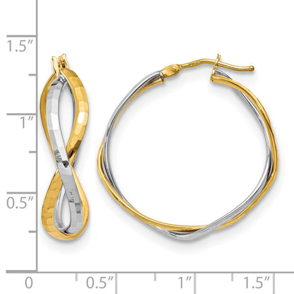 Polished Criss Cross Hoop Earrings