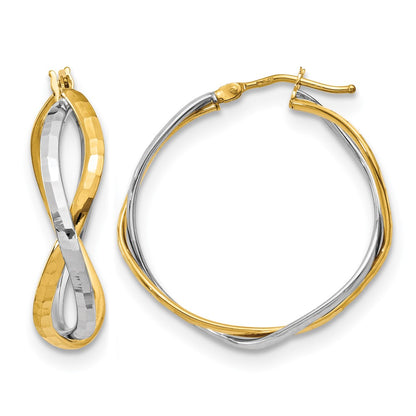 Polished Criss Cross Hoop Earrings