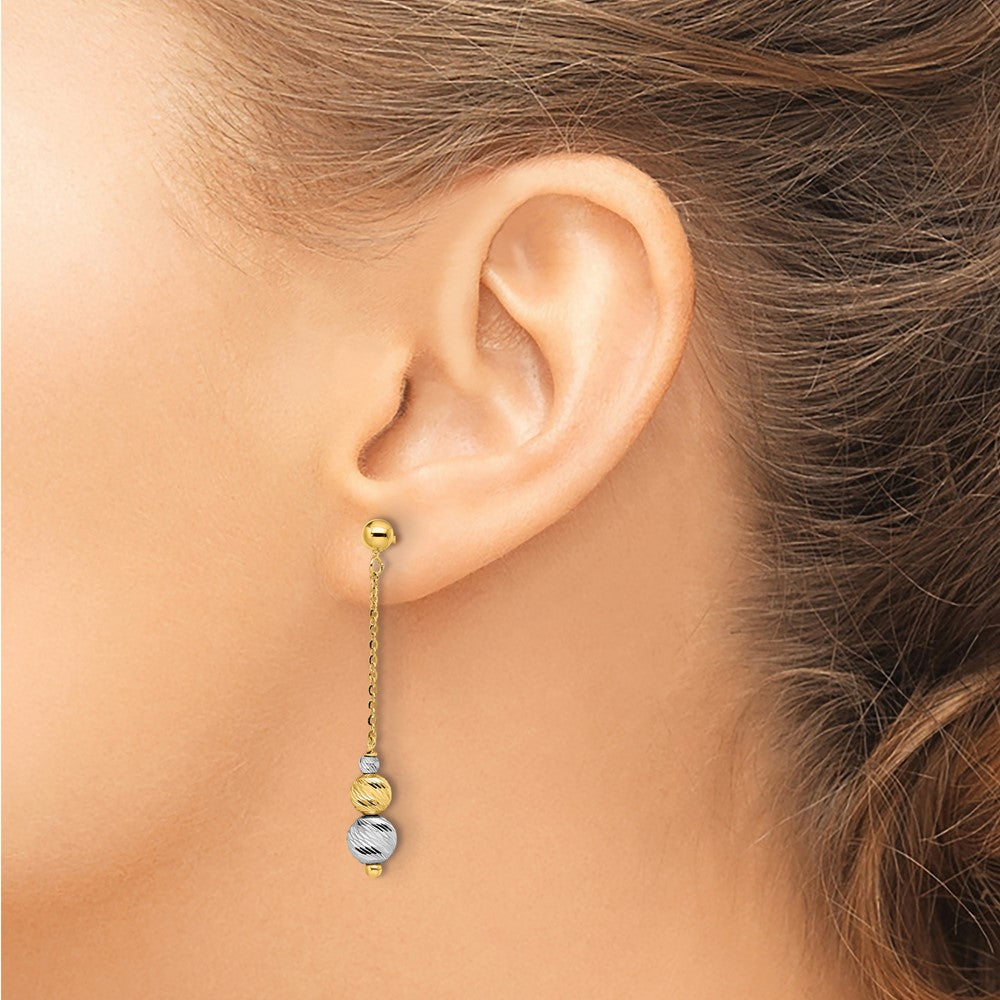 Polished and Textured Dangle Earrings
