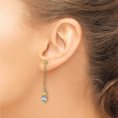 Polished and Textured Dangle Earrings