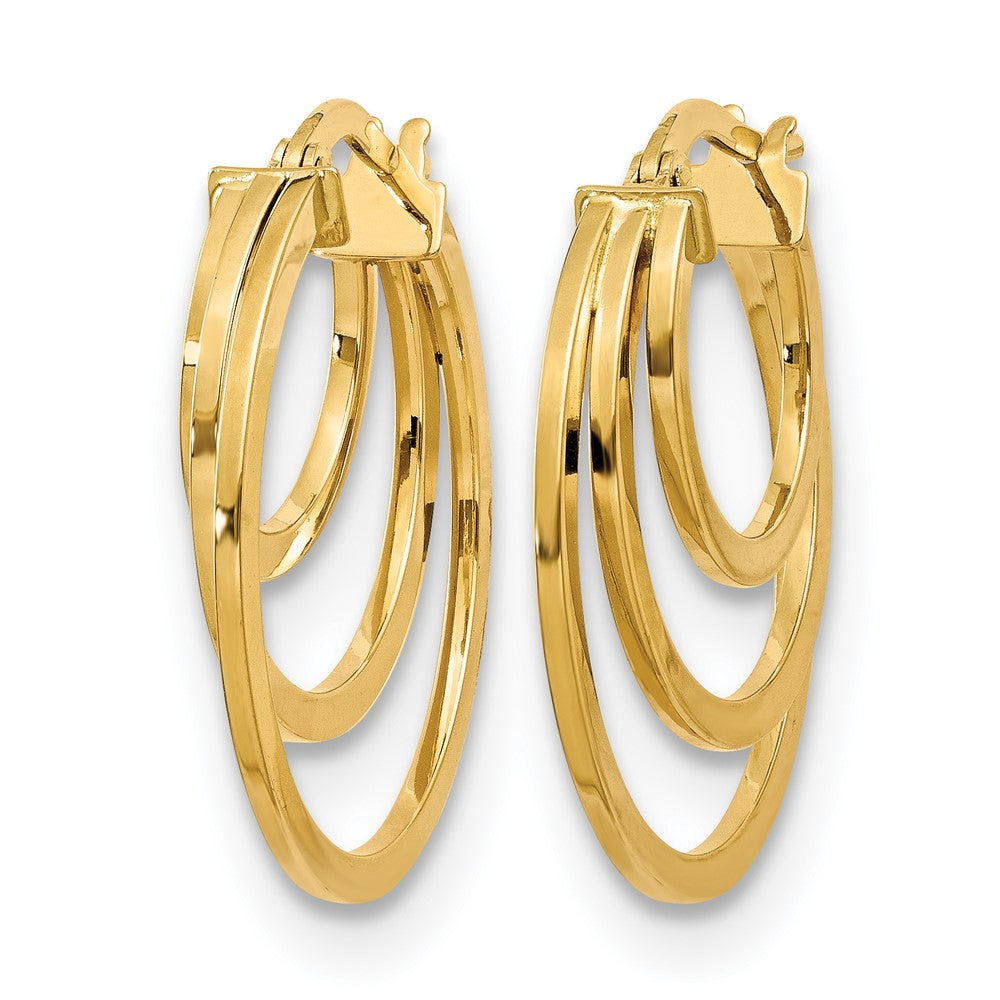 Polished Fancy 3 Hoop Earrings