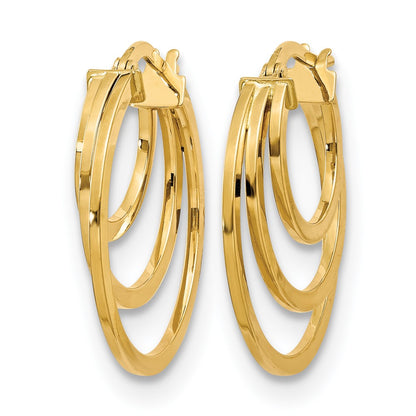 Polished Fancy 3 Hoop Earrings