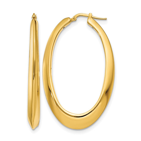 Polished Hoop Earrings - 35mm