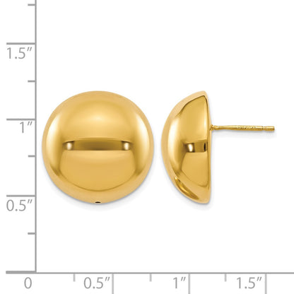 Polished Hollow Domed Post Earrings
