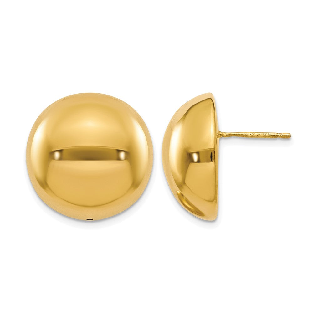Polished Hollow Domed Post Earrings