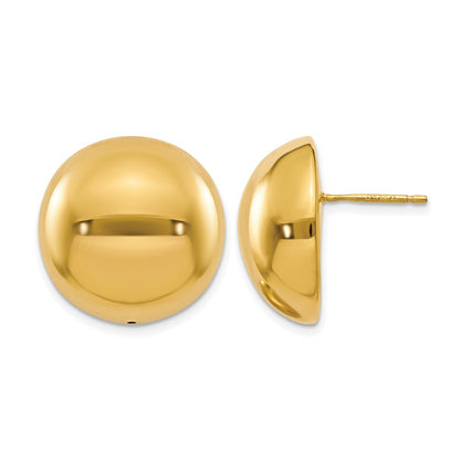 Polished Hollow Domed Post Earrings