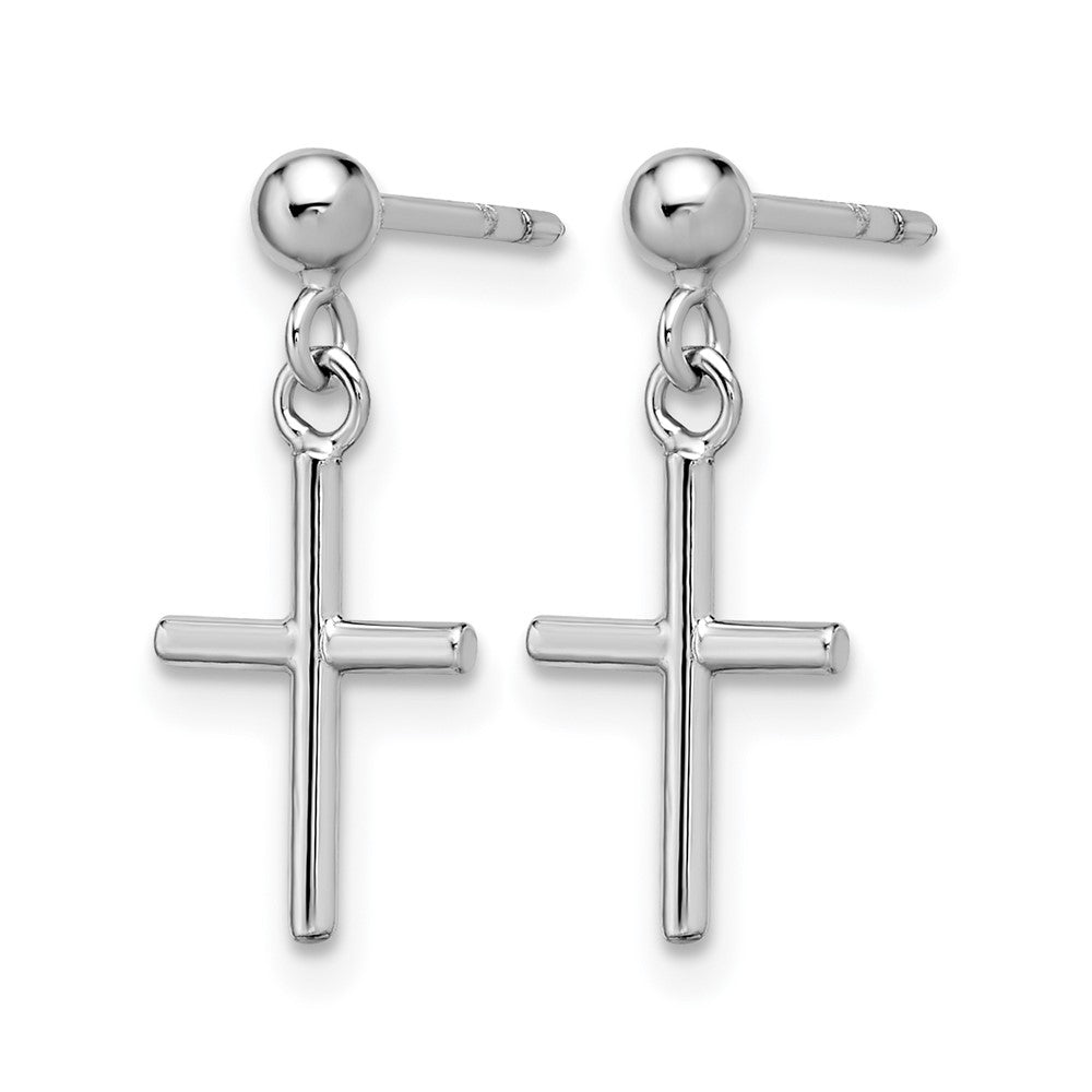 Cross Post Drop Earrings